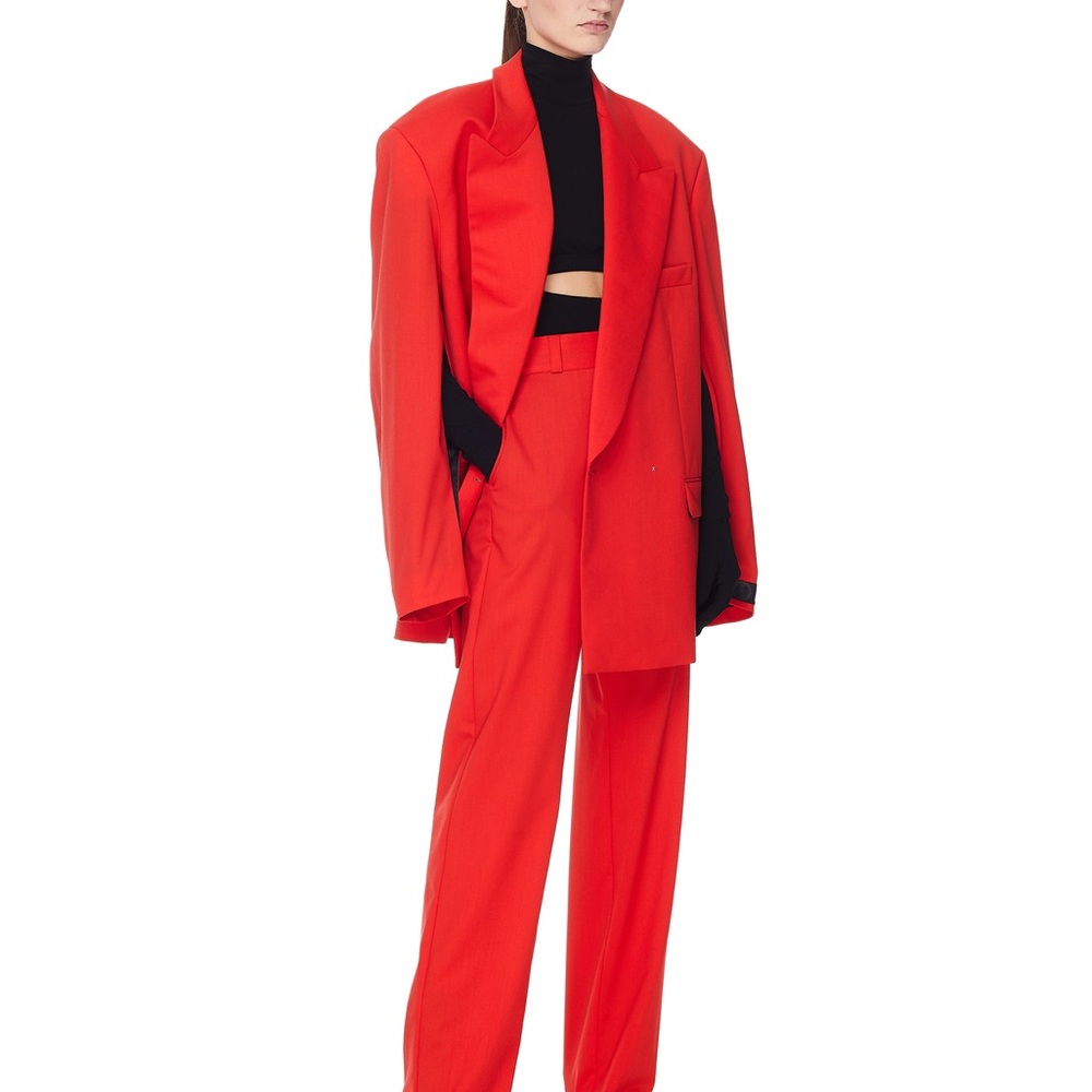 Vetements wool double breasted jacket RED